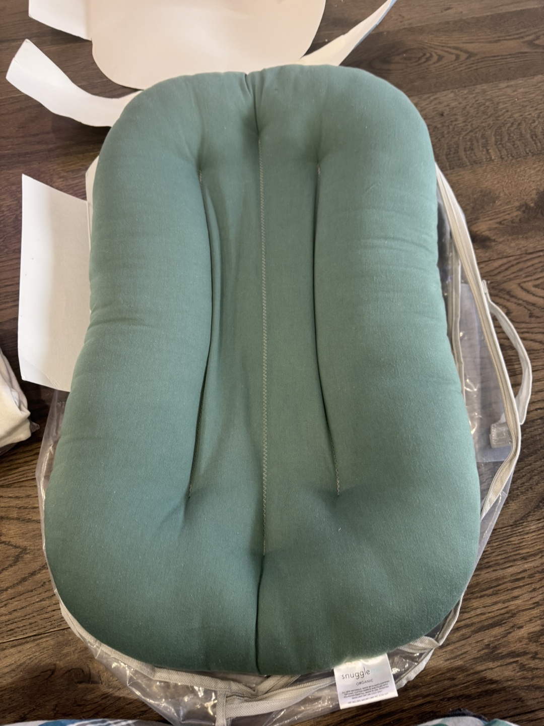 SnuggleMe Organic Lounger -  Sage Green and 2 Lounger Covers - photo 2