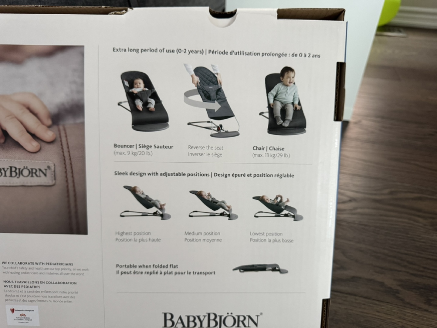 BabyBjorn Bouncer Bliss - Grey  with toy bar - photo 2