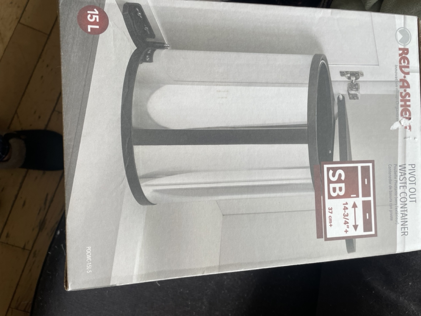 Red-a-Shelf Pivot Out Waste Container - 15L - photo 3