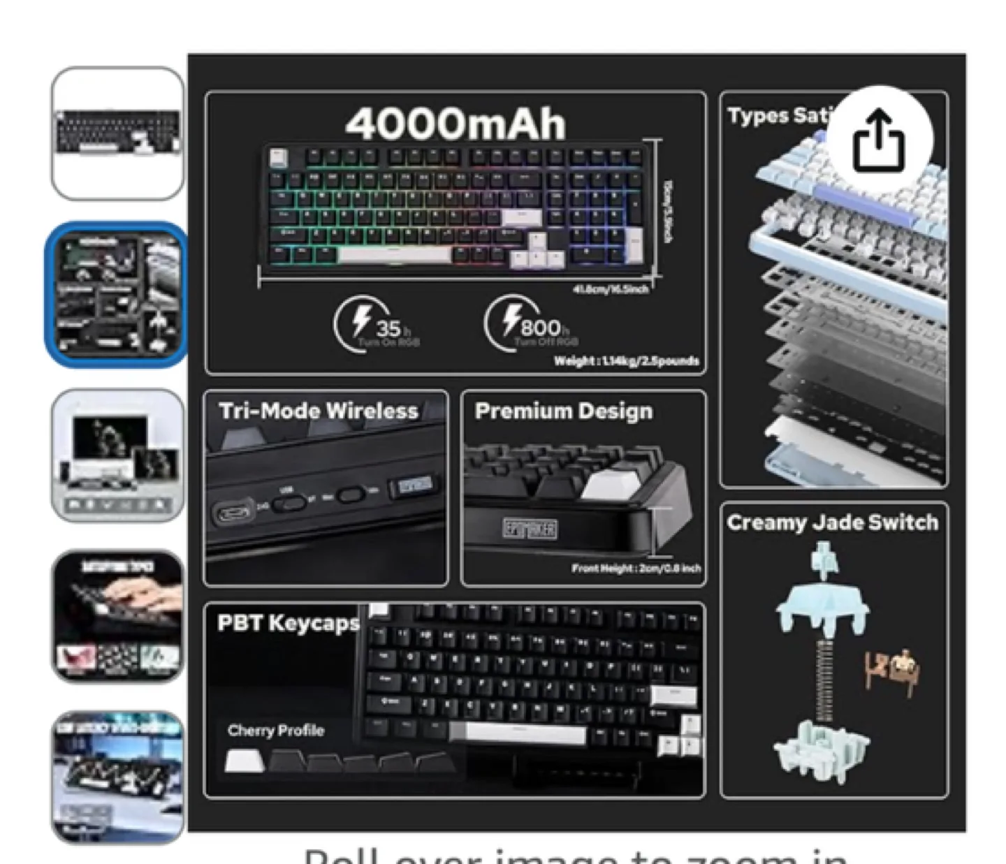 EPOMAKER TH99 Tri-Mode Wireless Mechanical Keyboard image indicator(2)