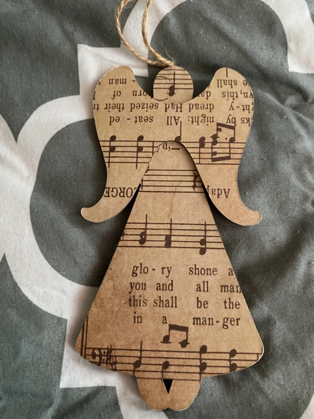 Vintage Sheet Music Angel Ornament image indicator(2)