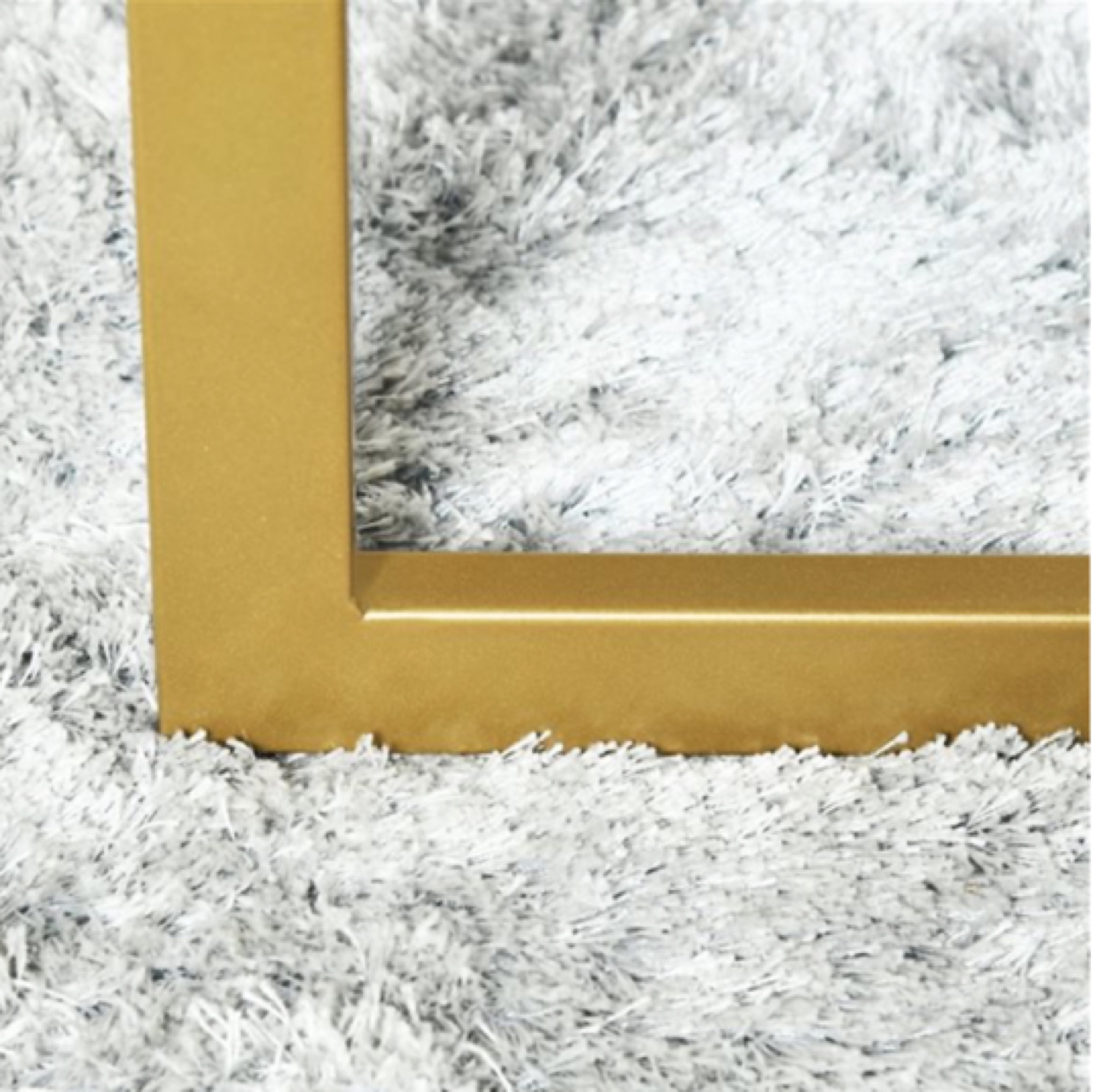 47-in Clear Rectangular Dining Table with Gold Metal Frame - photo 4