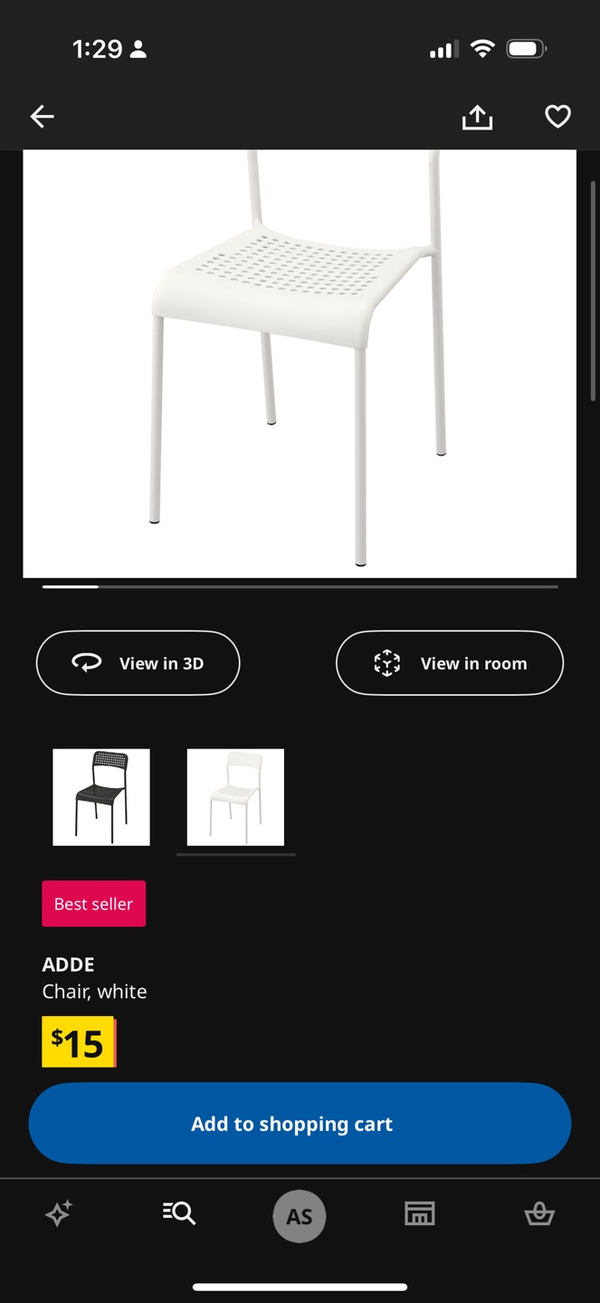 IKEA ADDE White Chair sets - photo 3