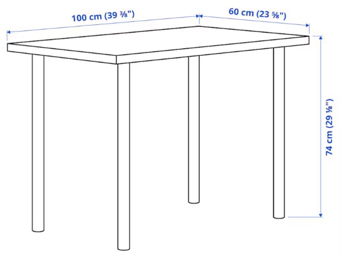 IKEA LINNMON Desk - Black-Brown - photo 3