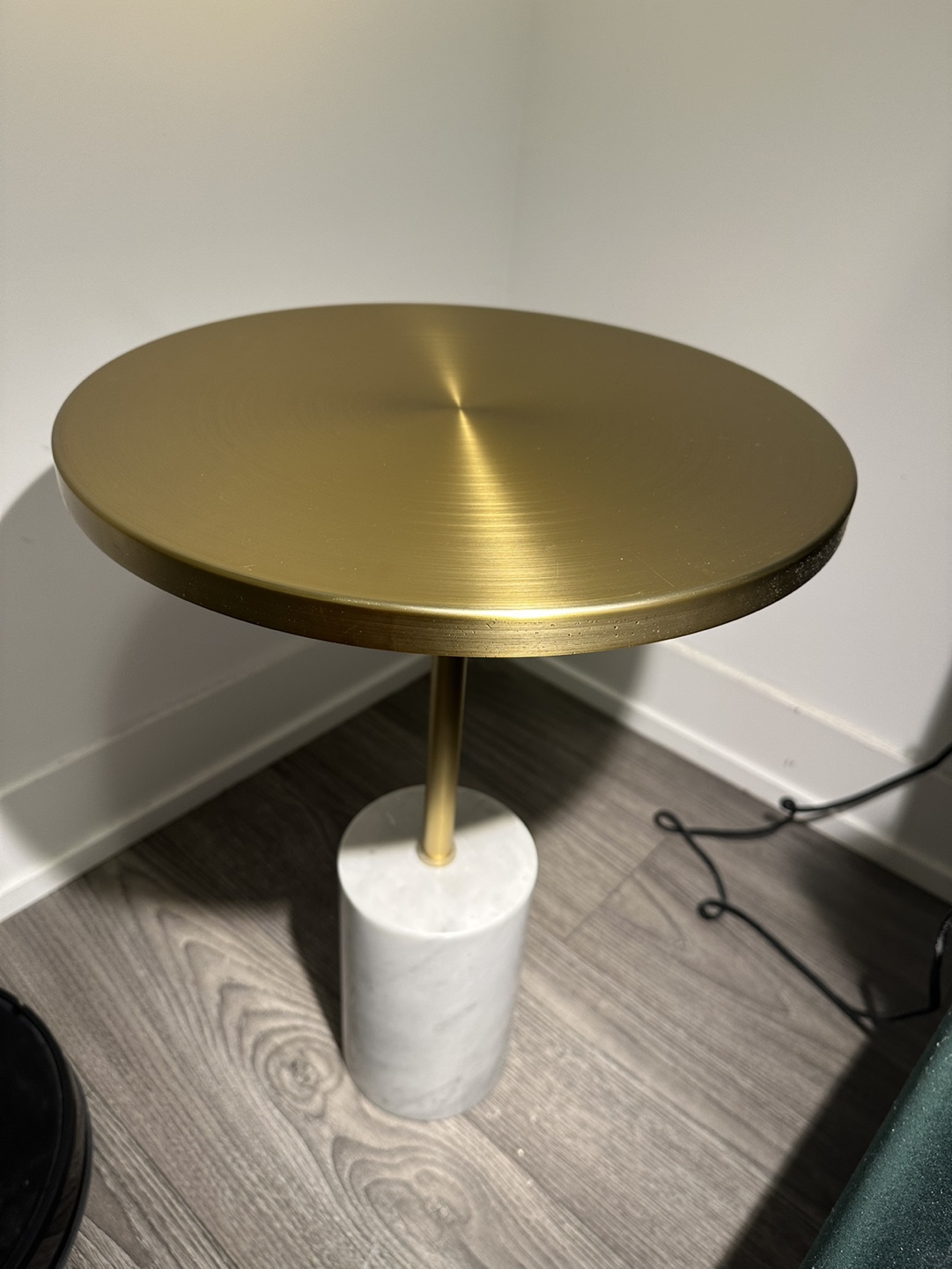 Gold and Marble Side Table