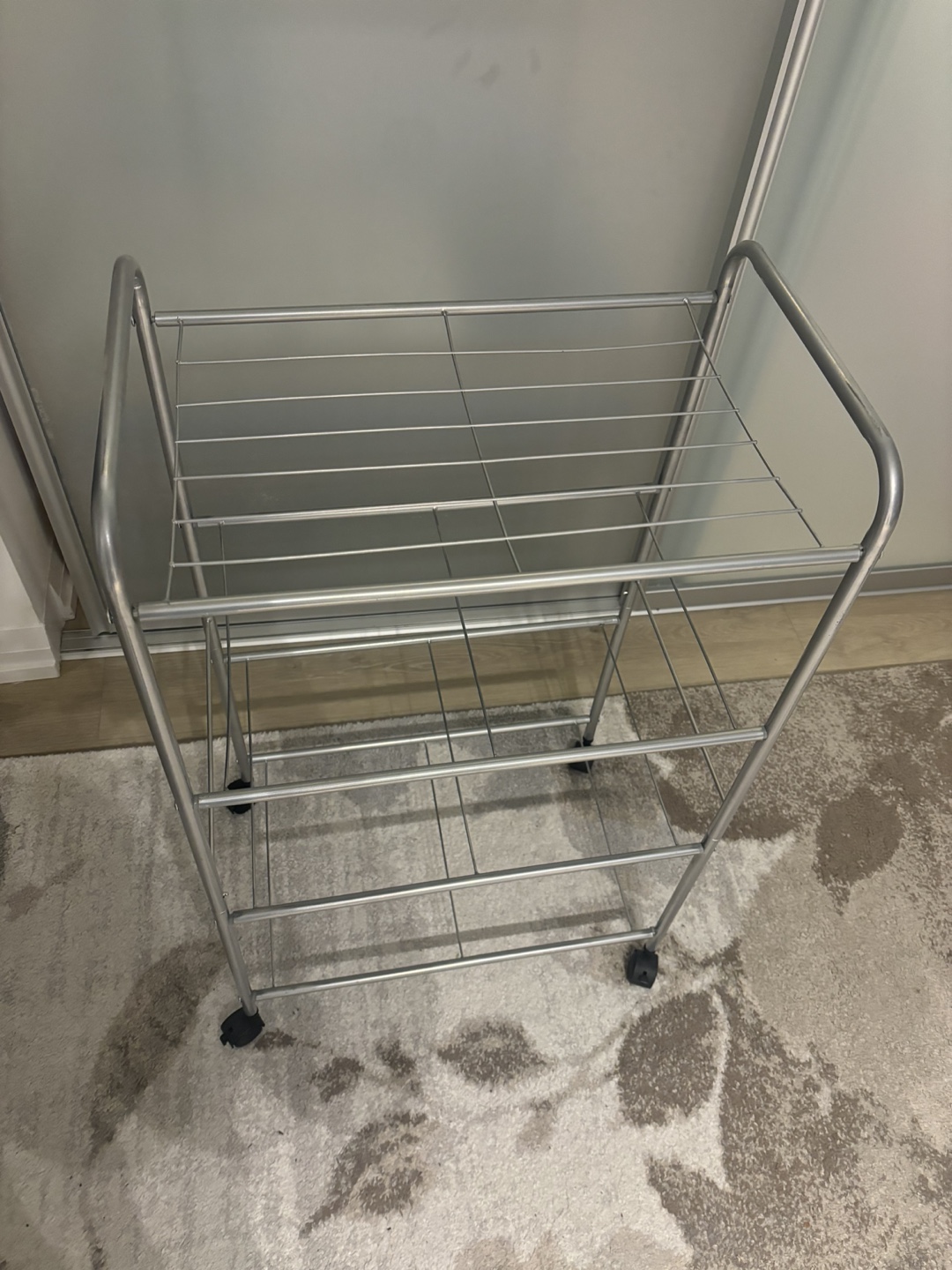 Silver Metal Rolling Storage Rack - photo 3