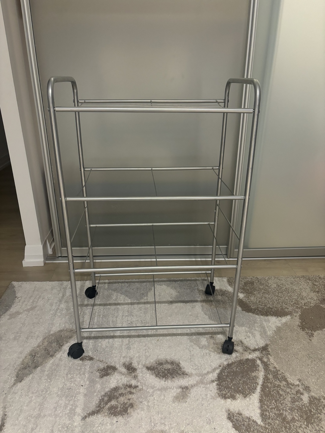 Silver Metal Rolling Storage Rack - photo 2