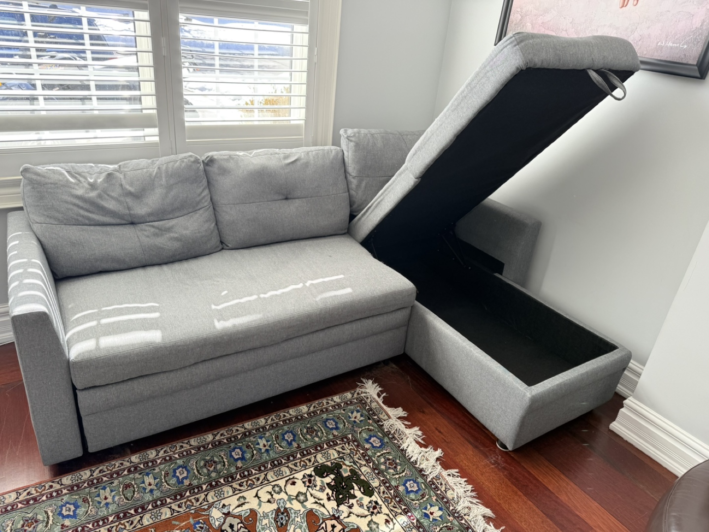 Grey Sectional Sofa Bed - photo 2