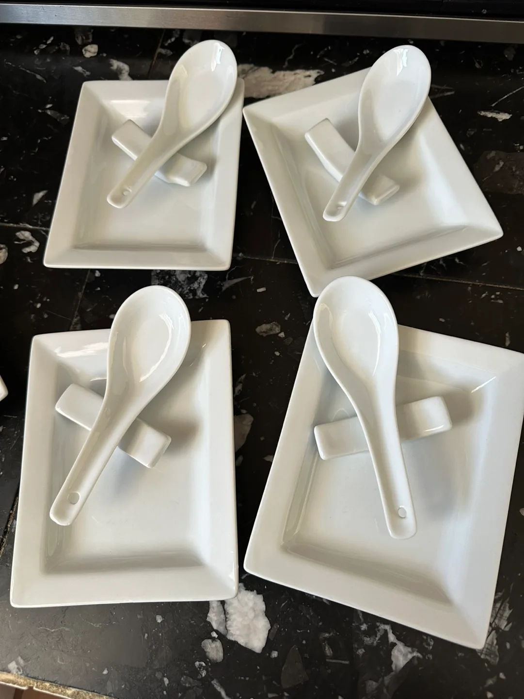 White Porcelain Sushi Set - Plates, Spoons & Trays image indicator(2)