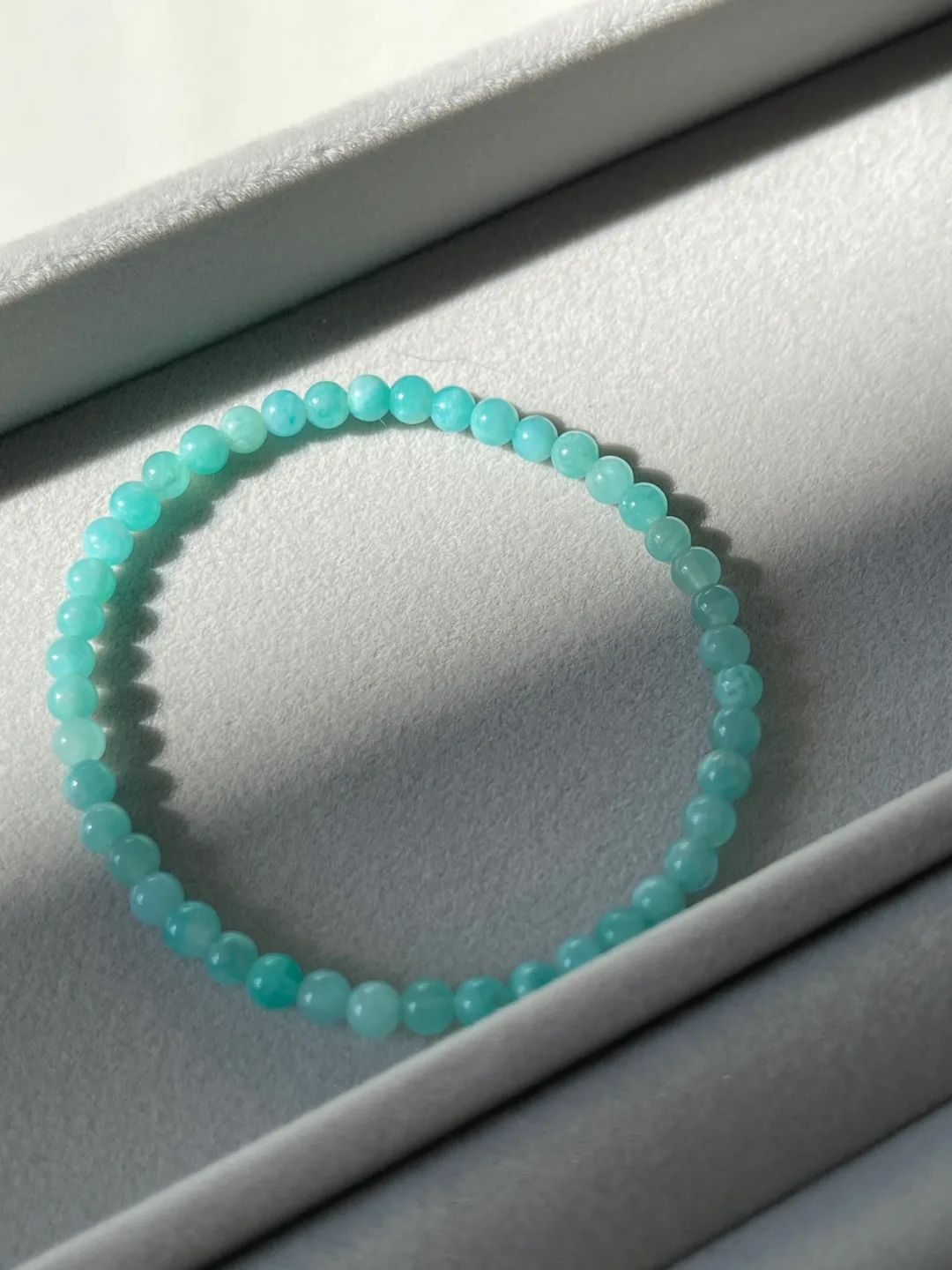 Gemstone Amazonite Beaded Bracelet 4mm image indicator(2)
