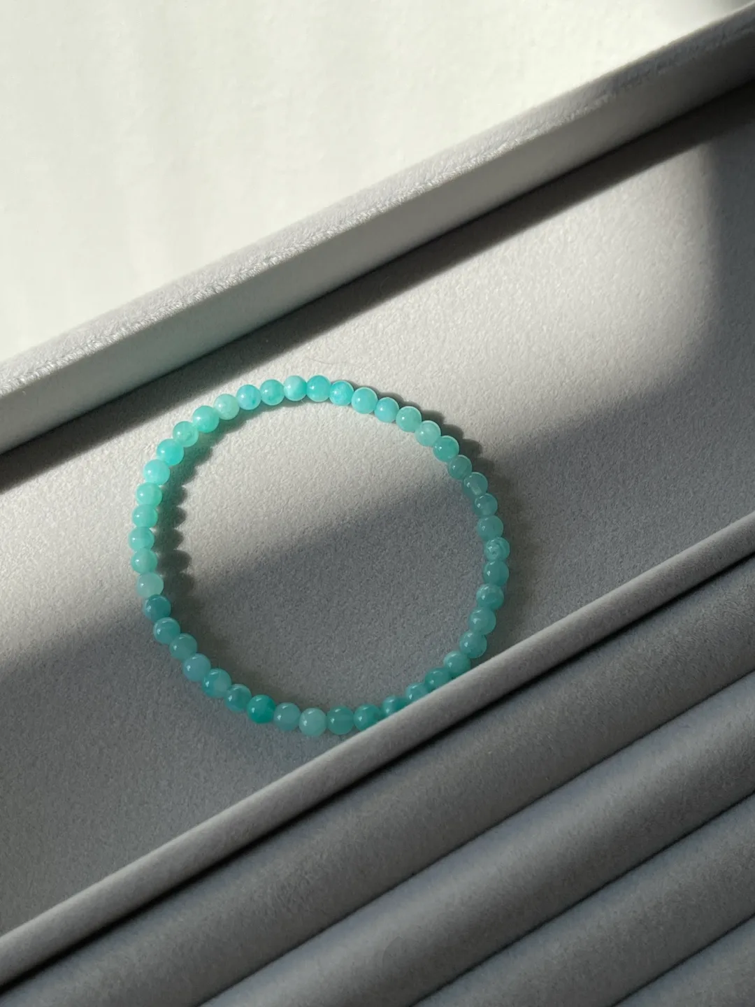 Gemstone Amazonite Beaded Bracelet 4mm image indicator(3)