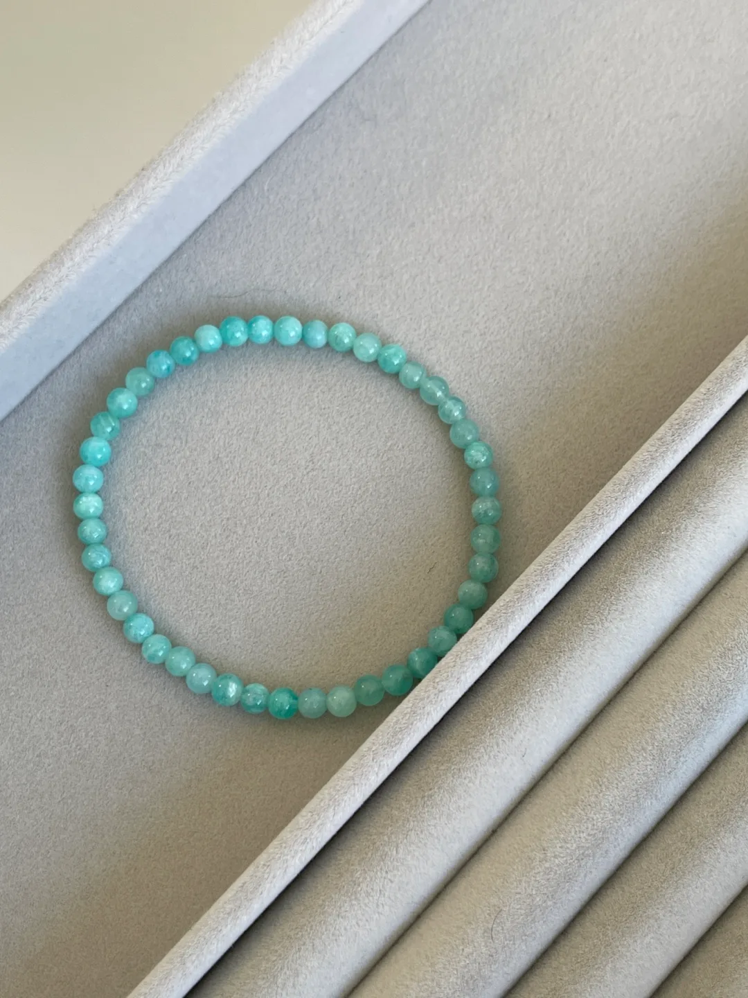 Gemstone Amazonite Beaded Bracelet 4mm image indicator(4)