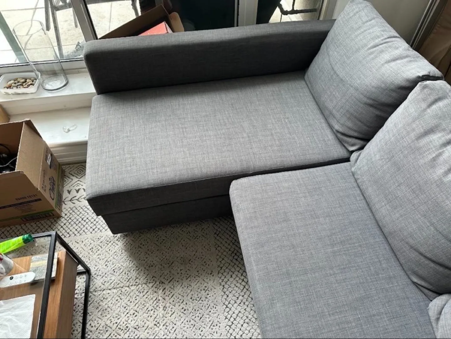 IKEA grey FRIHETEN Corner Sofa-Bed (delivery available) image indicator(5)