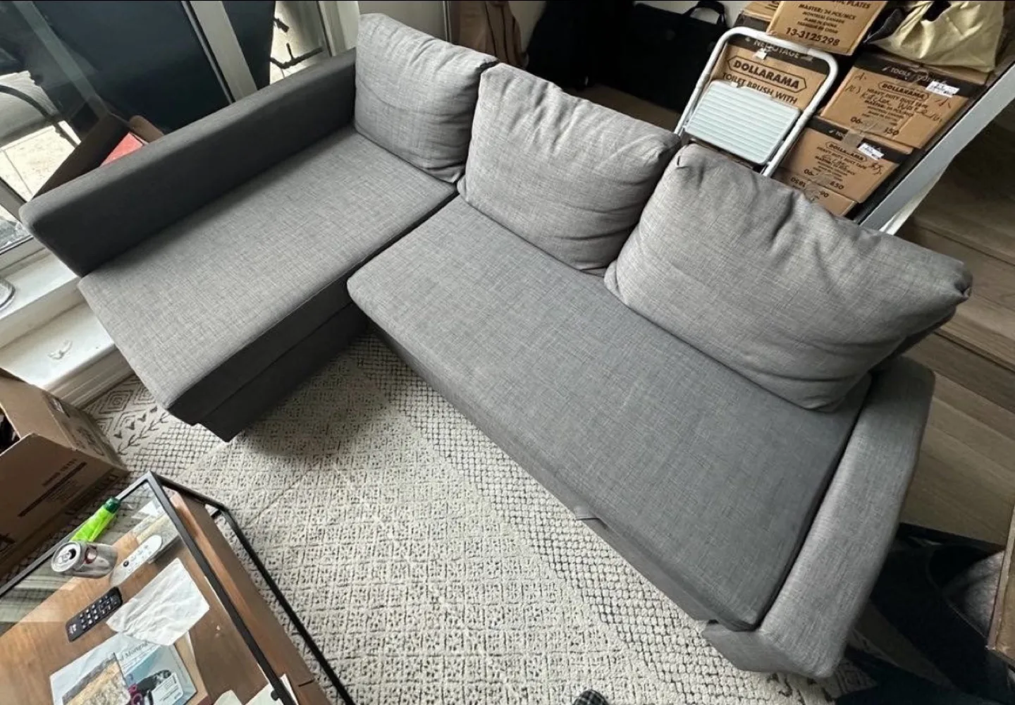 IKEA grey FRIHETEN Corner Sofa-Bed (delivery available) image indicator(6)