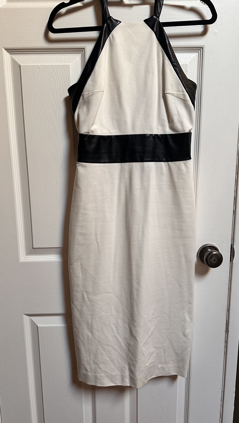 Marciano White and Black Pencil Dress Size 6