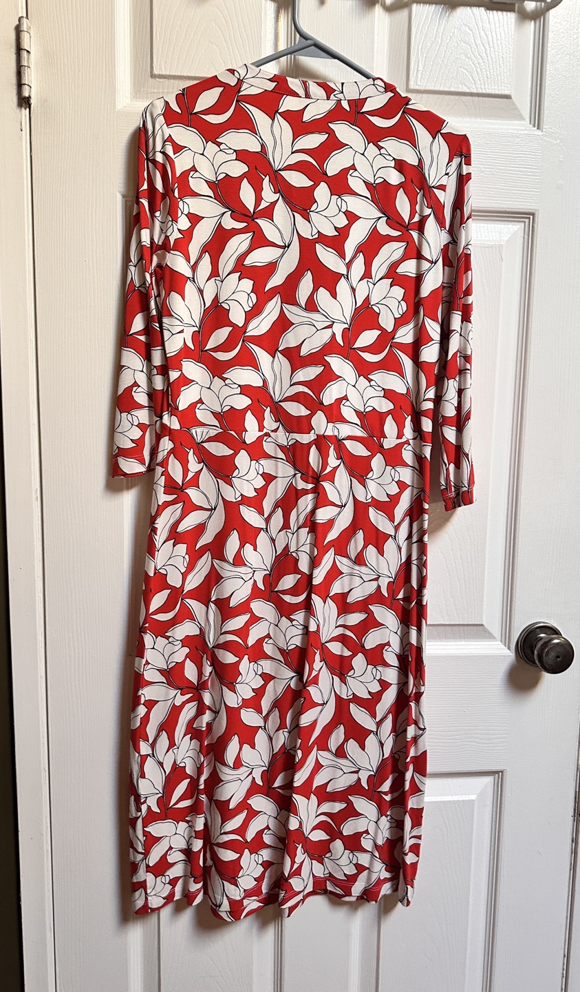 Olsen Gorgeous Red and White Floral  Dress - photo 2