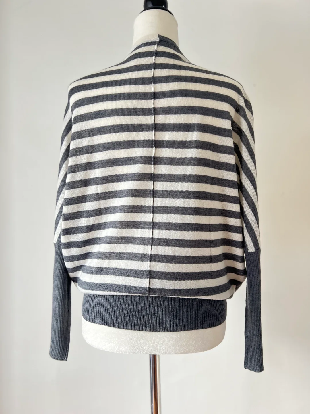Striped Knit Cardigan Sweater image indicator(2)