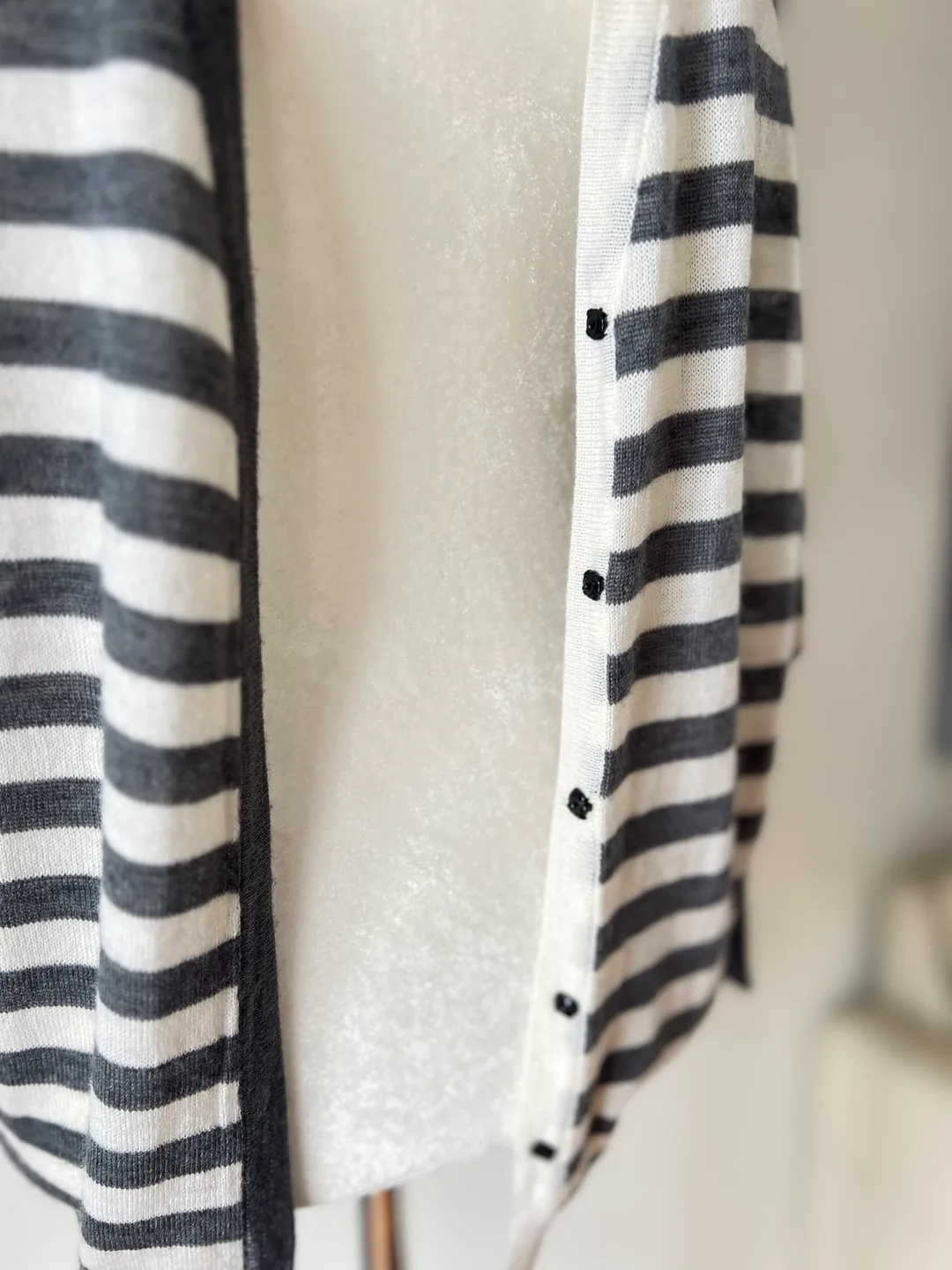 Striped Knit Cardigan Sweater image indicator(6)