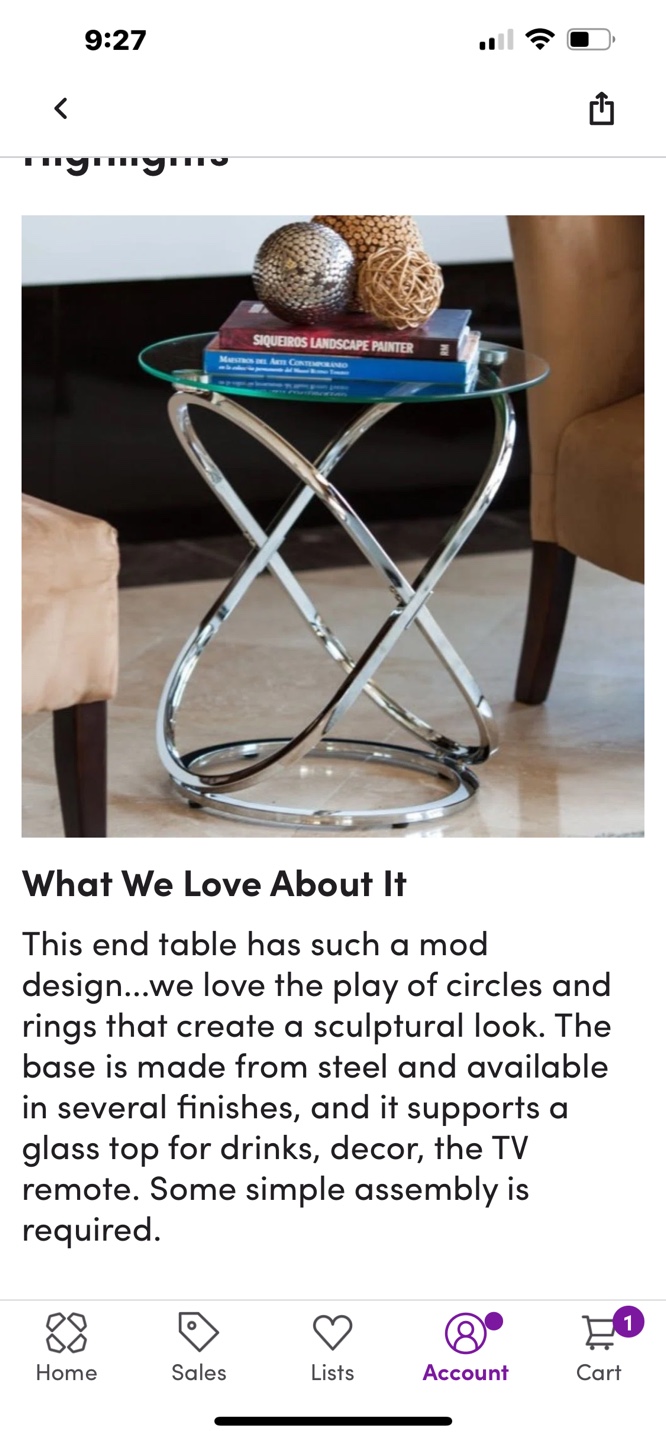 Modern Glass and Chrome End Table - photo 4