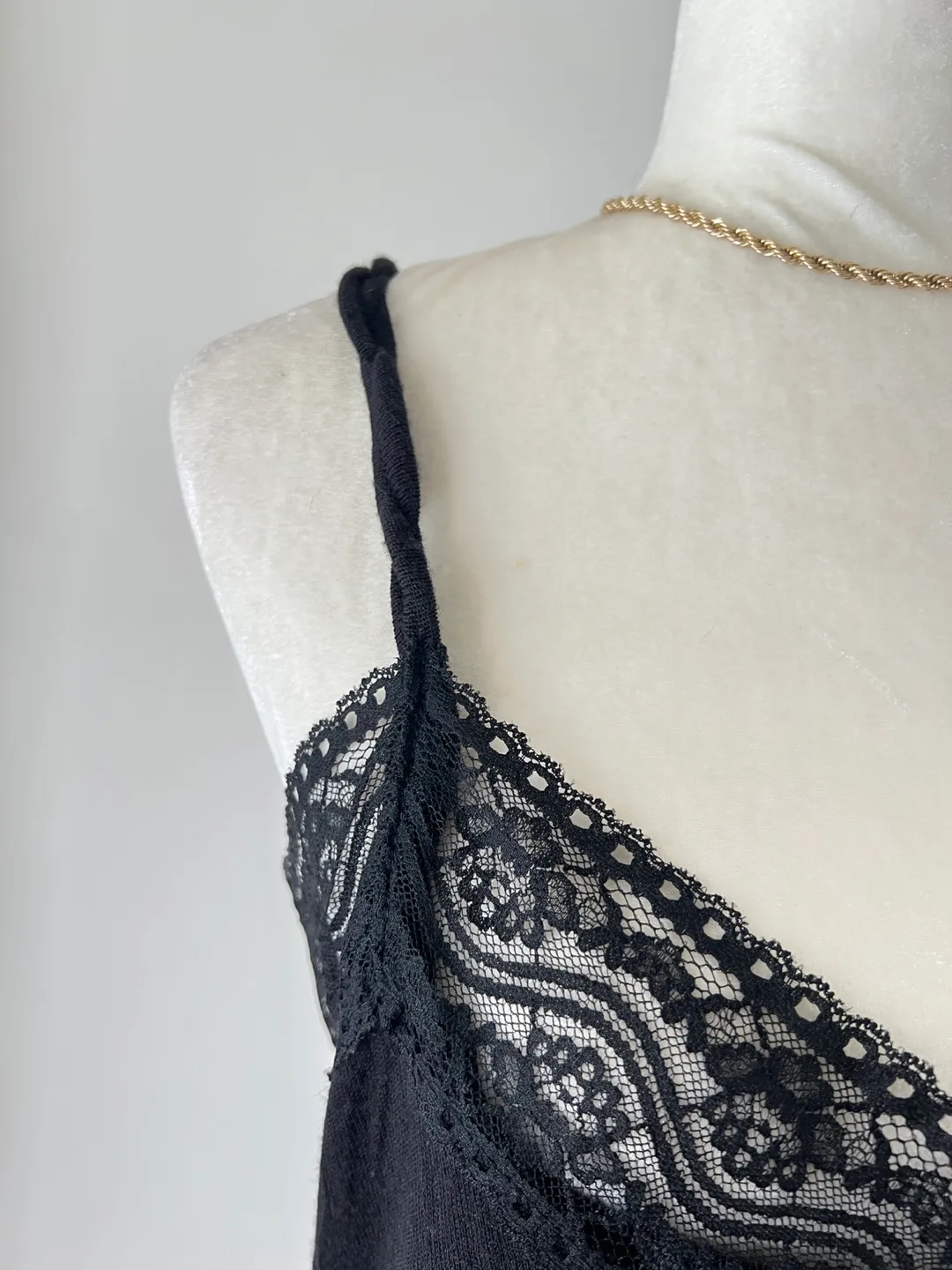 Black Lace Trim Cami Top image indicator(4)