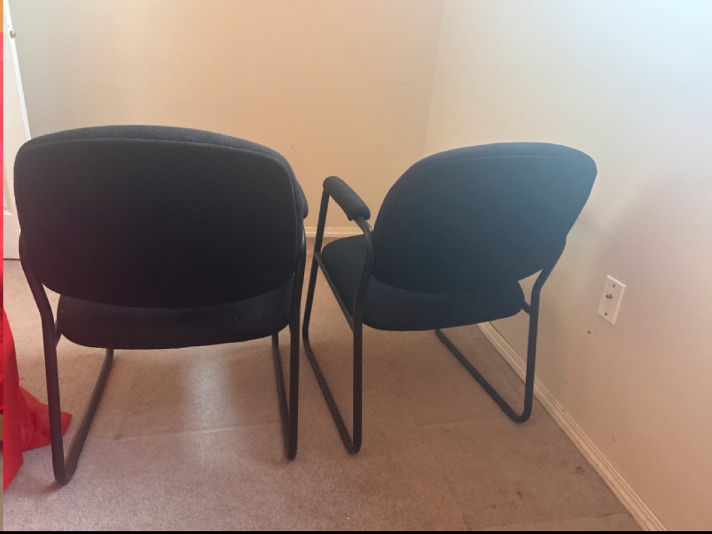 Pair of Black Office Chairs