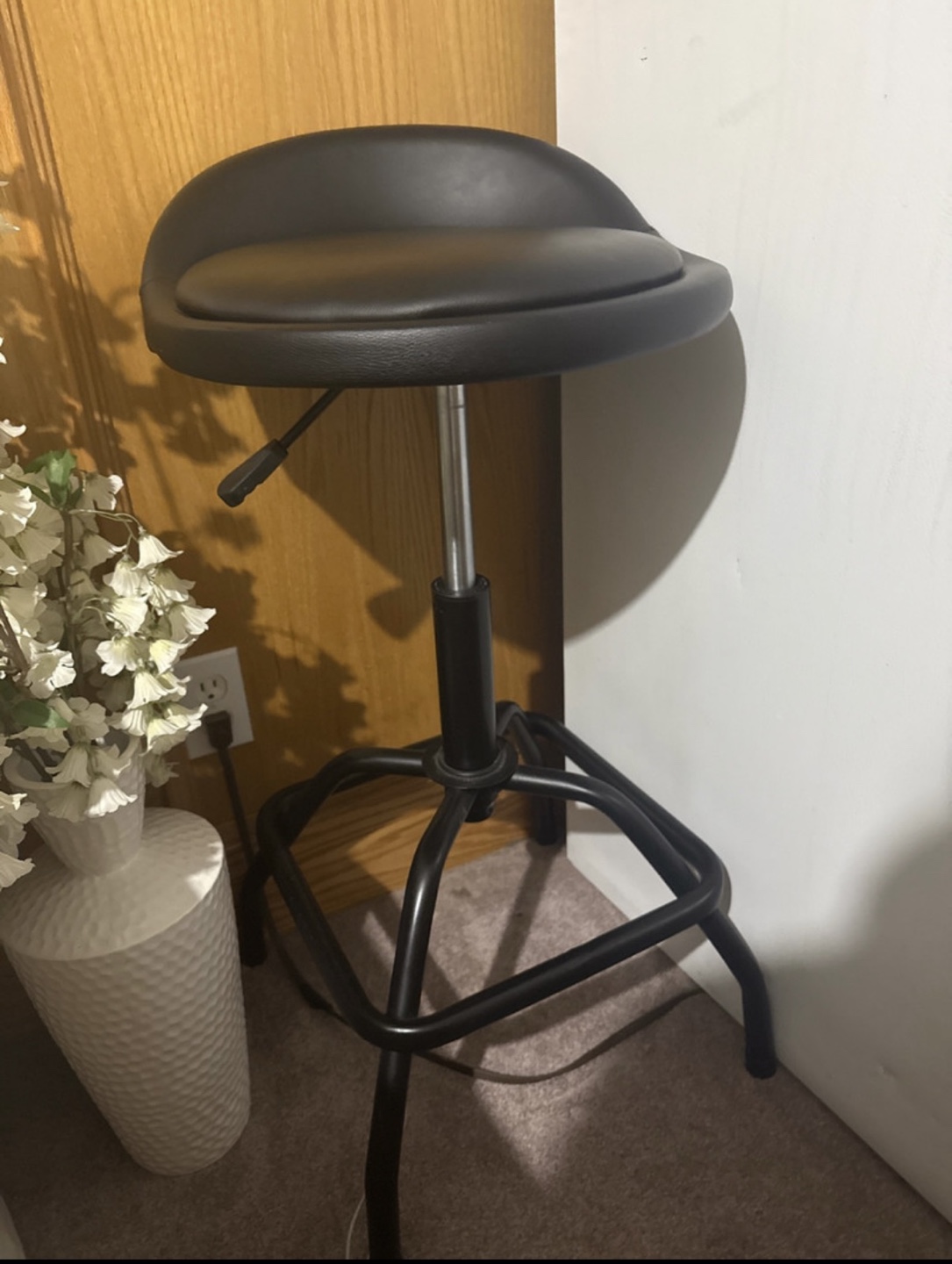 Adjustable Height Black Bar Stool - photo 2