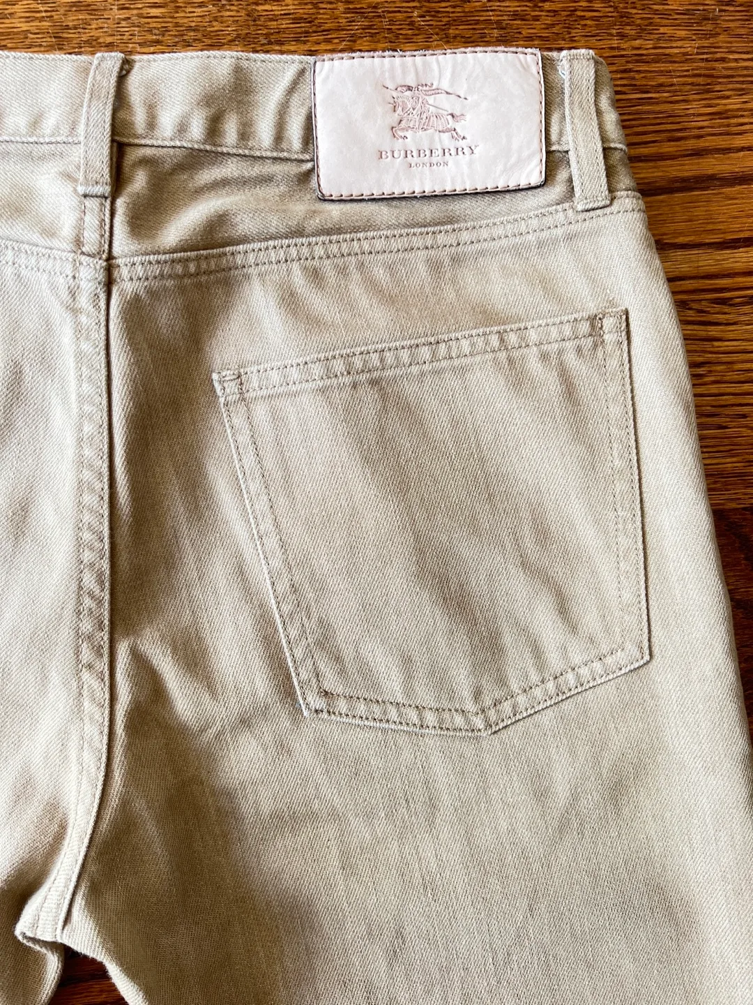 Burberry London Men's Beige Slim-Fit Jeans image indicator(2)