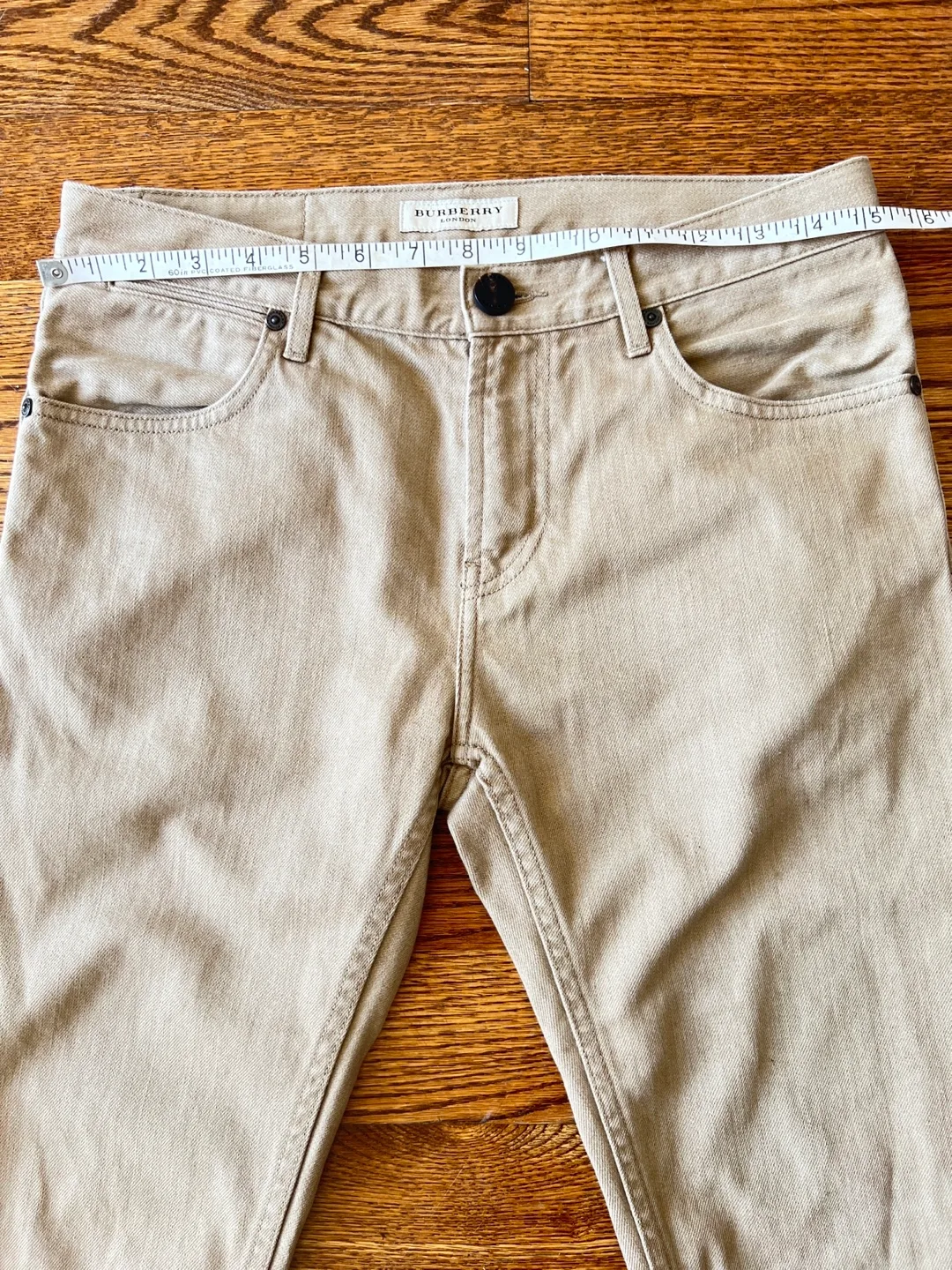 Burberry London Men's Beige Slim-Fit Jeans image indicator(6)