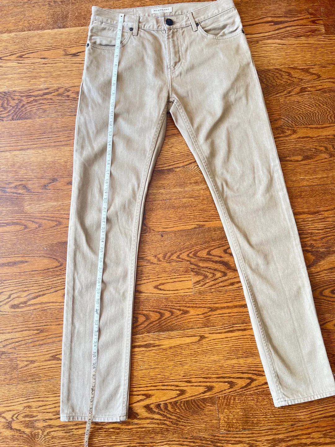 Burberry London Men's Beige Slim-Fit Jeans image indicator(5)