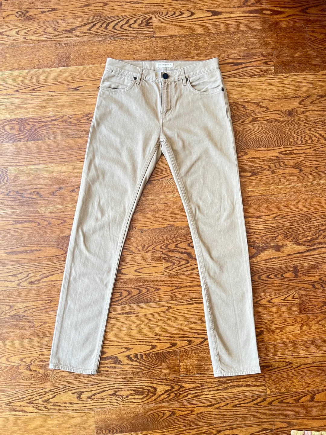 Burberry London Men's Beige Slim-Fit Jeans image indicator(3)