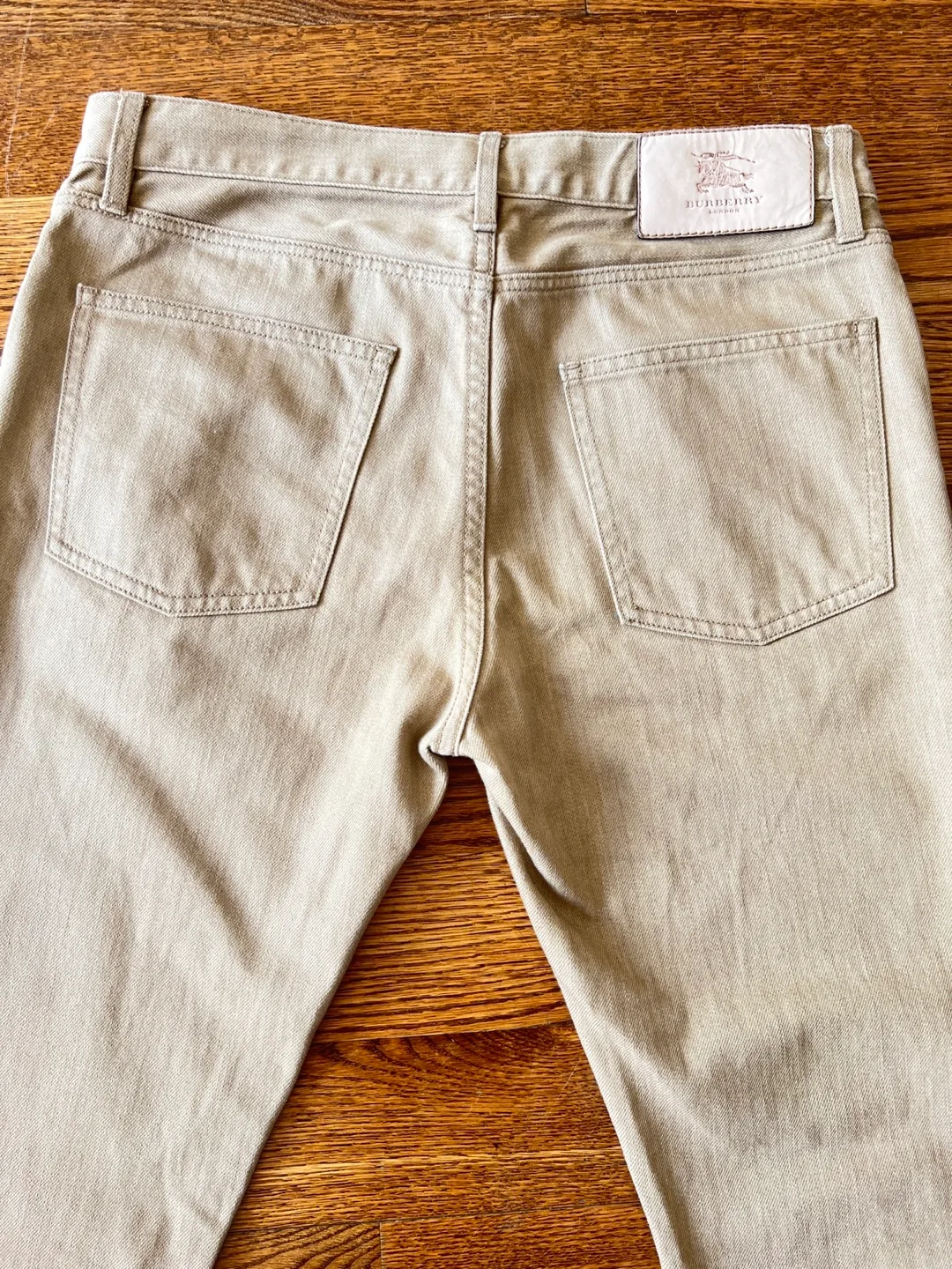 Burberry London Men's Beige Slim-Fit Jeans image indicator(10)