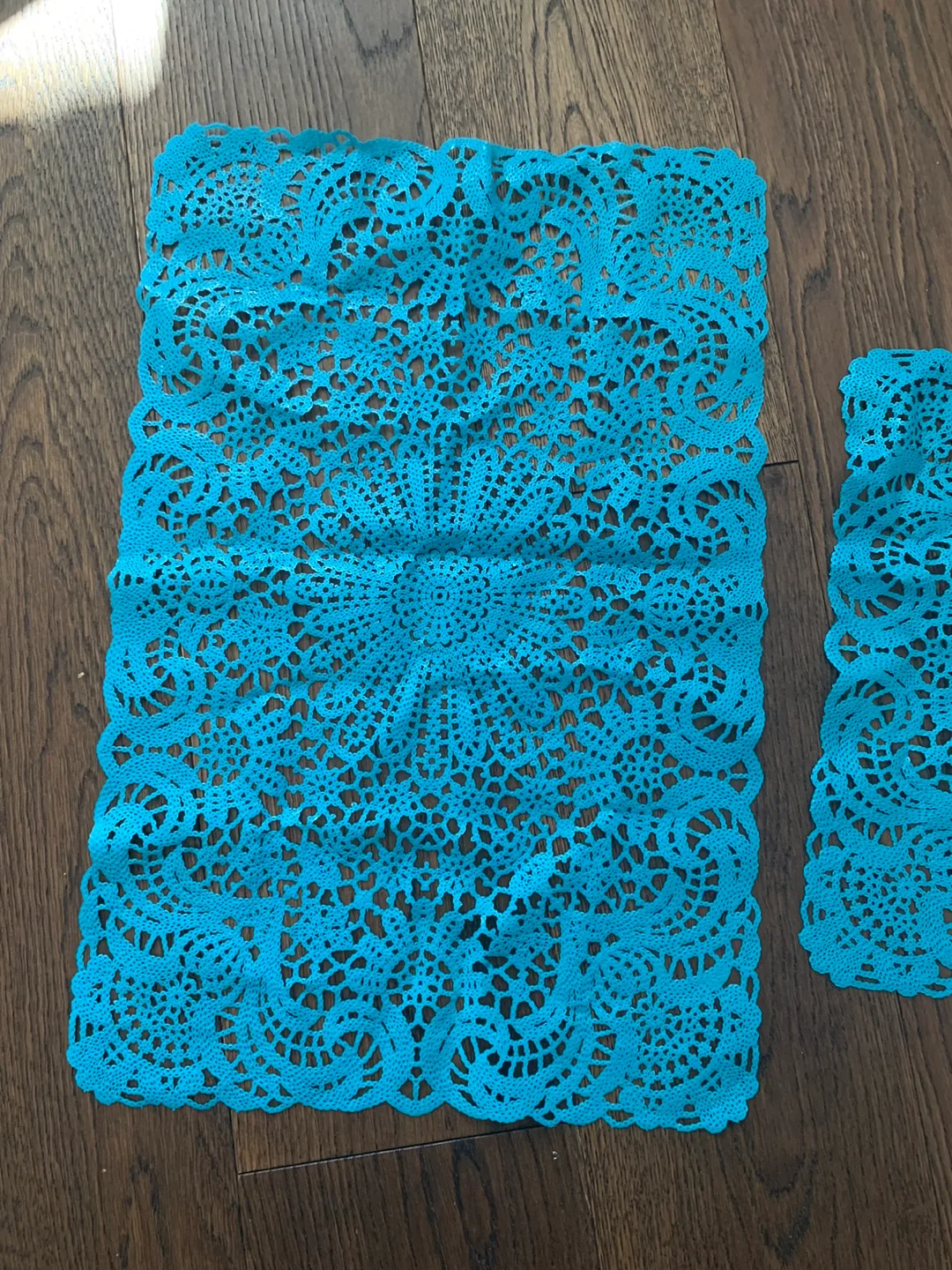 Teal Crochet Placemats Set of Two image indicator(3)