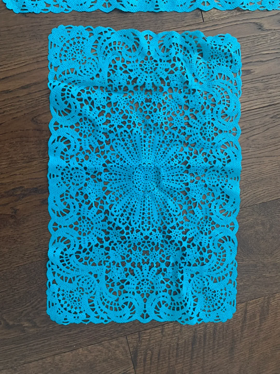 Teal Crochet Placemats Set of Two image indicator(2)