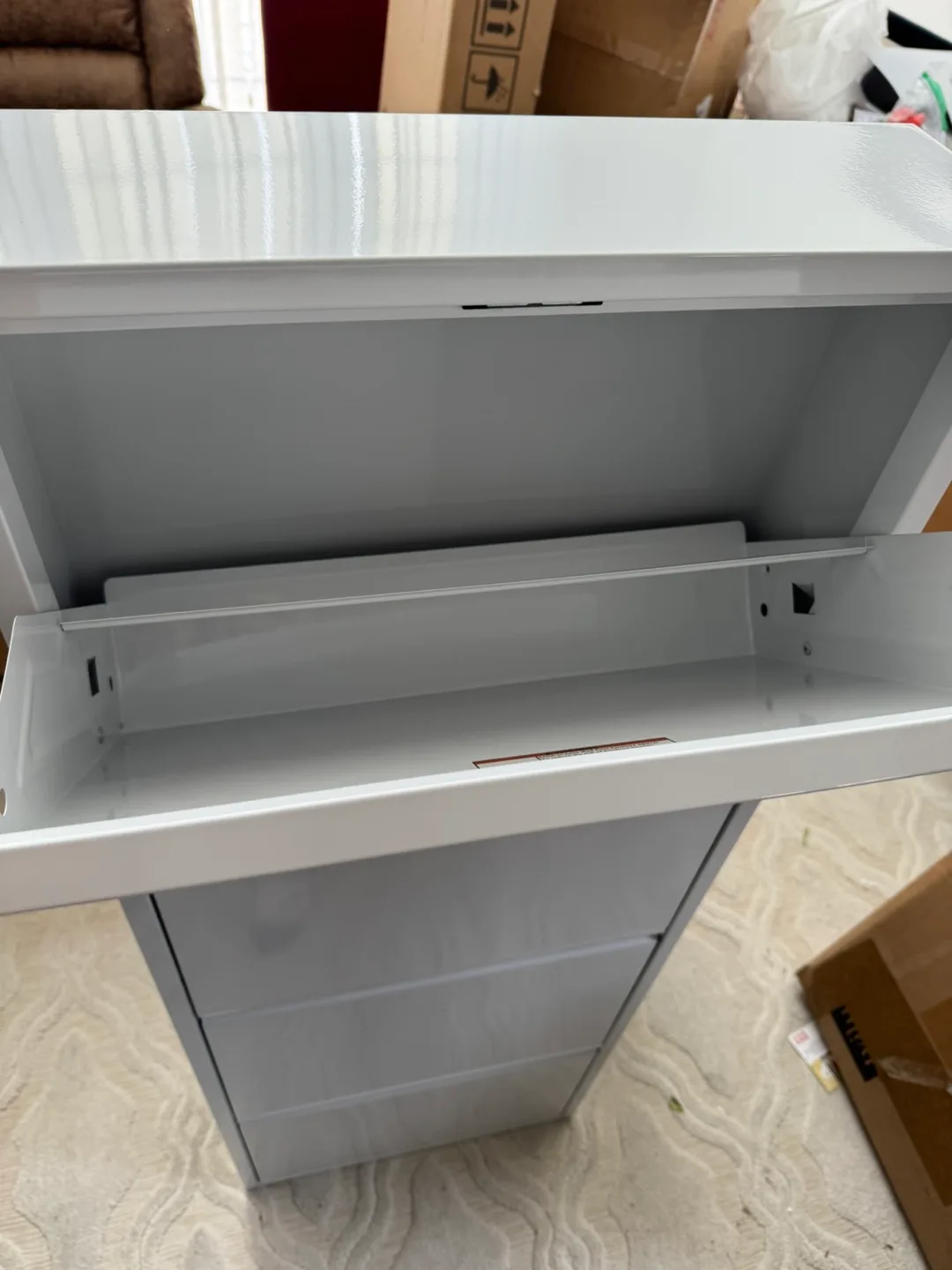 Brand new 4 Tier Flip Down Shoe Storage Cabinet image indicator(3)