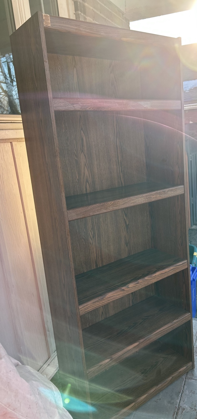 Dark Brown Wooden Bookcase - photo 2