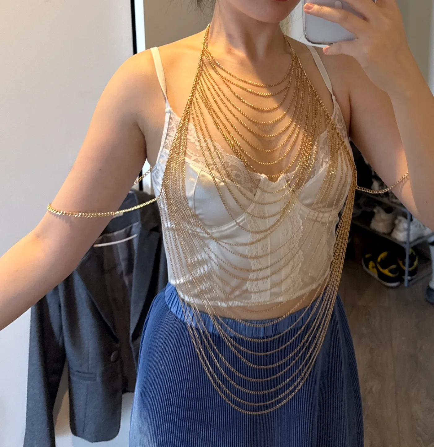 NEW Gold layered chain body jewellery image indicator(2)