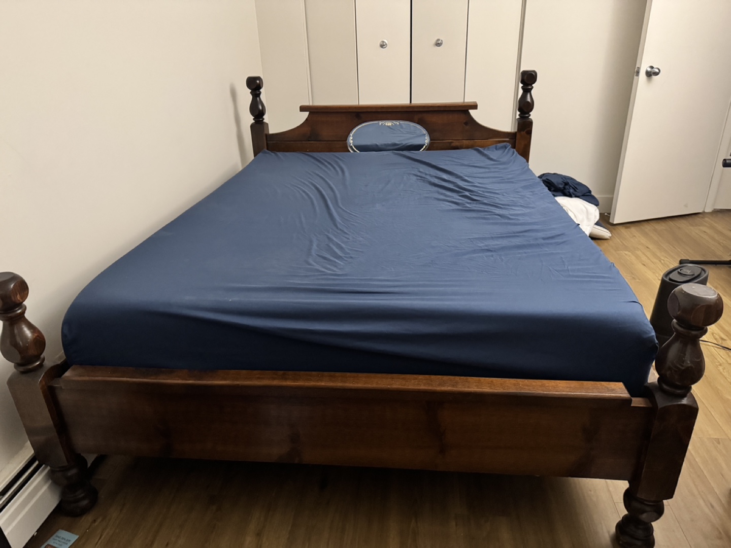 Queen bed frame and nightstand - photo 2