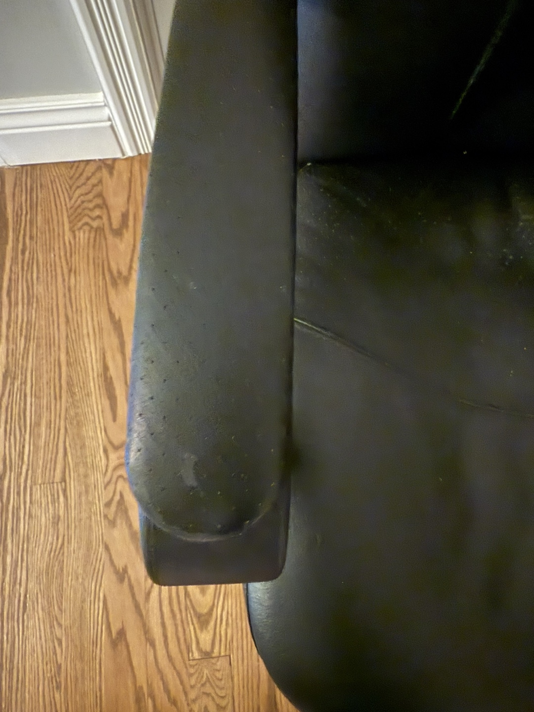 Black Leather Office Chair - photo 5
