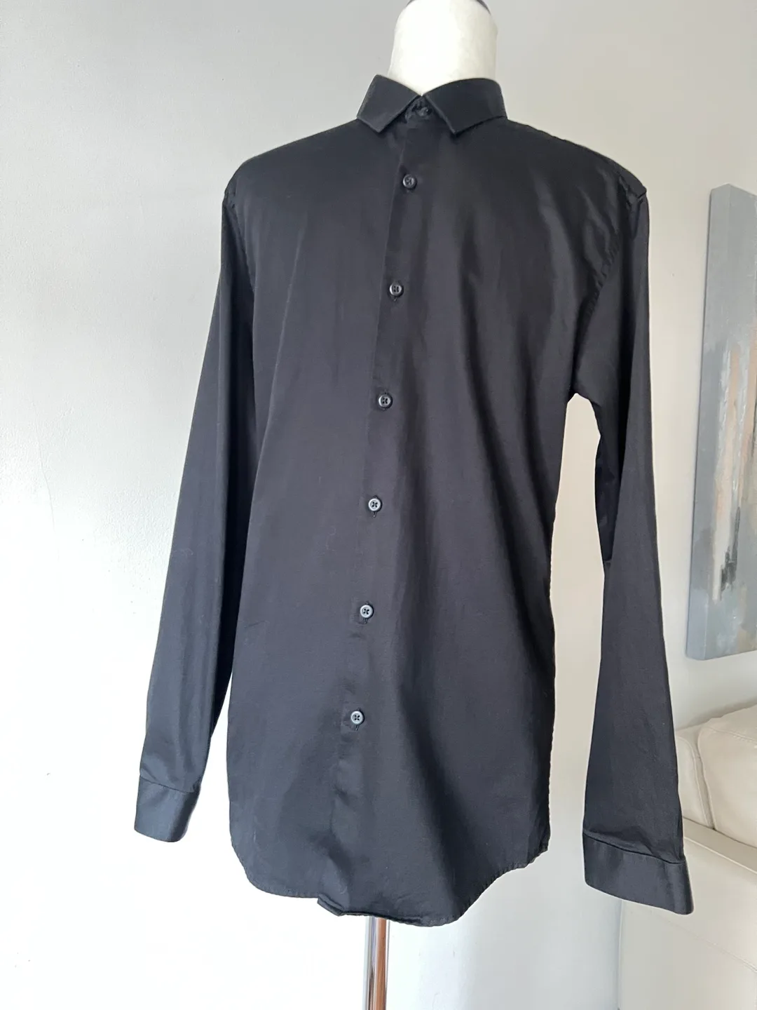 Men's Black Topman Premium Dress Shirt image indicator(4)