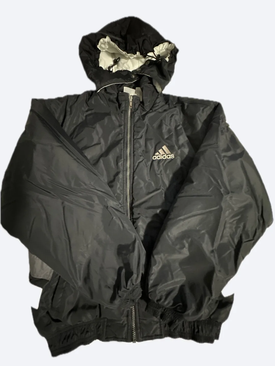 Vintage Adidas Black Puffer Jacket with Hood image indicator(2)