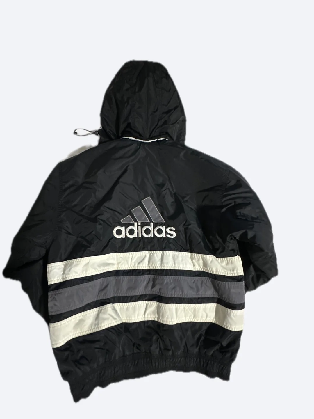 Vintage Adidas Black Puffer Jacket with Hood image indicator(3)