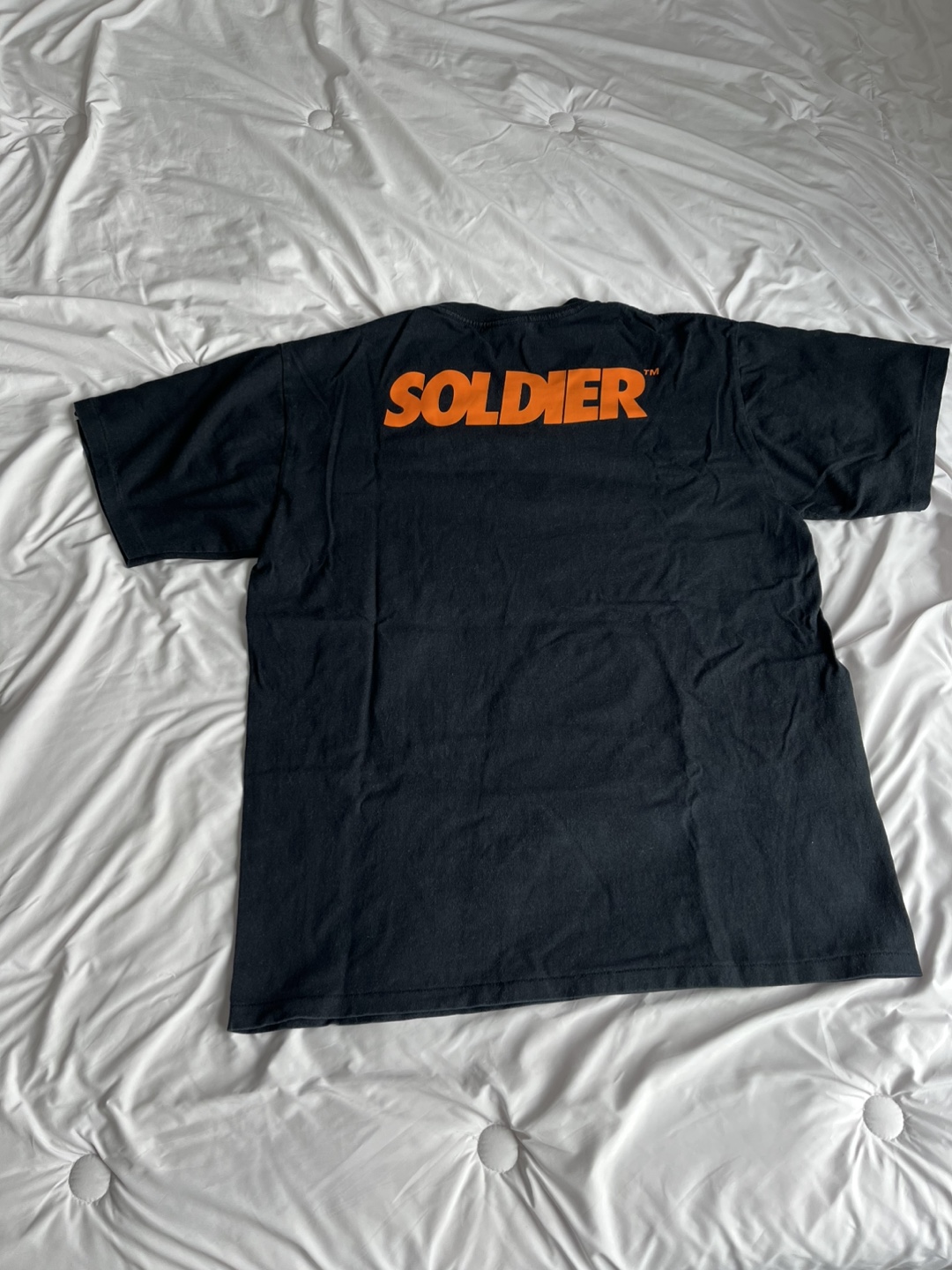 BAPE A Bathing Ape Black Orange Soldier T-Shirt Size XL - photo 2
