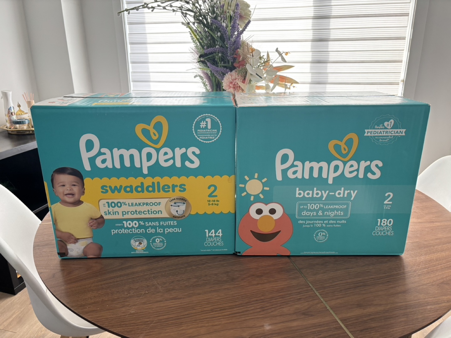 Two Packs of Pampers Diapers - Size 2