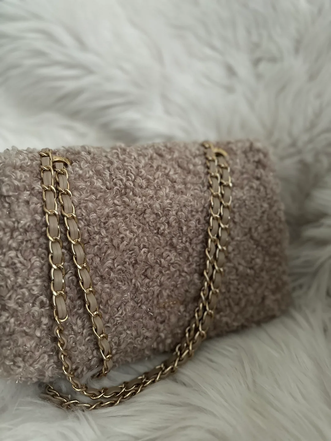 ALDO Beige Fluffy Shoulder Bag image indicator(9)