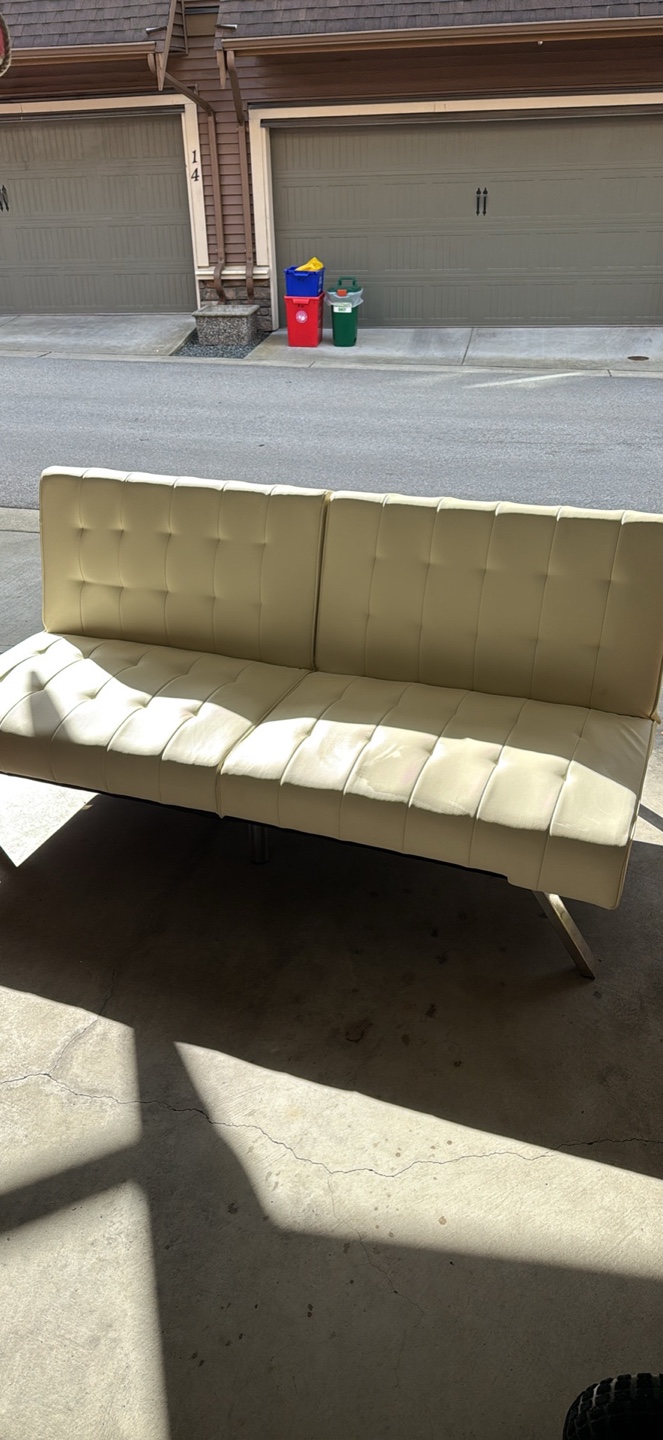 Cream Futon Sofa Bed