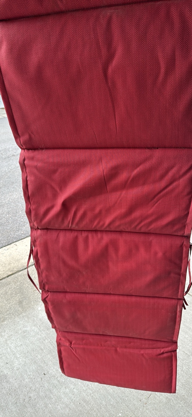 Red Patio Chaise Lounge Cushions & Grey Chaise Lounge - photo 4