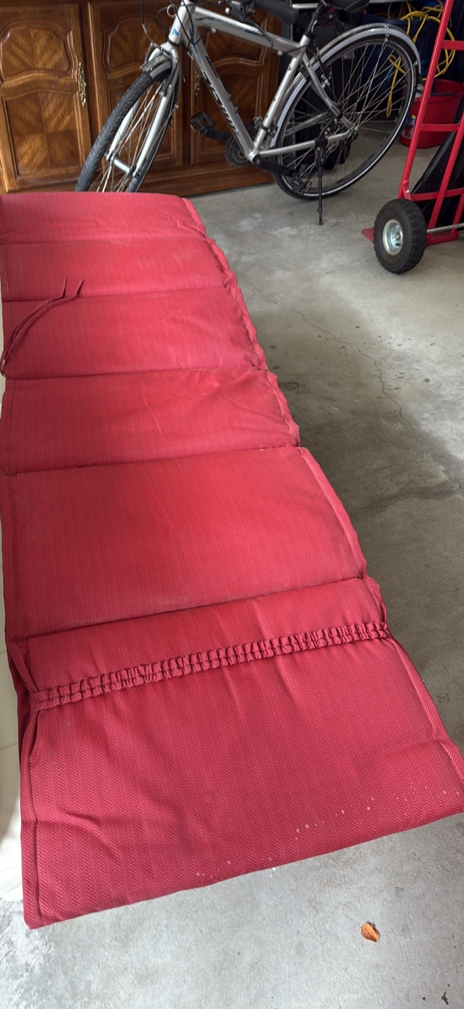 Red Patio Chaise Lounge Cushions & Grey Chaise Lounge - photo 3