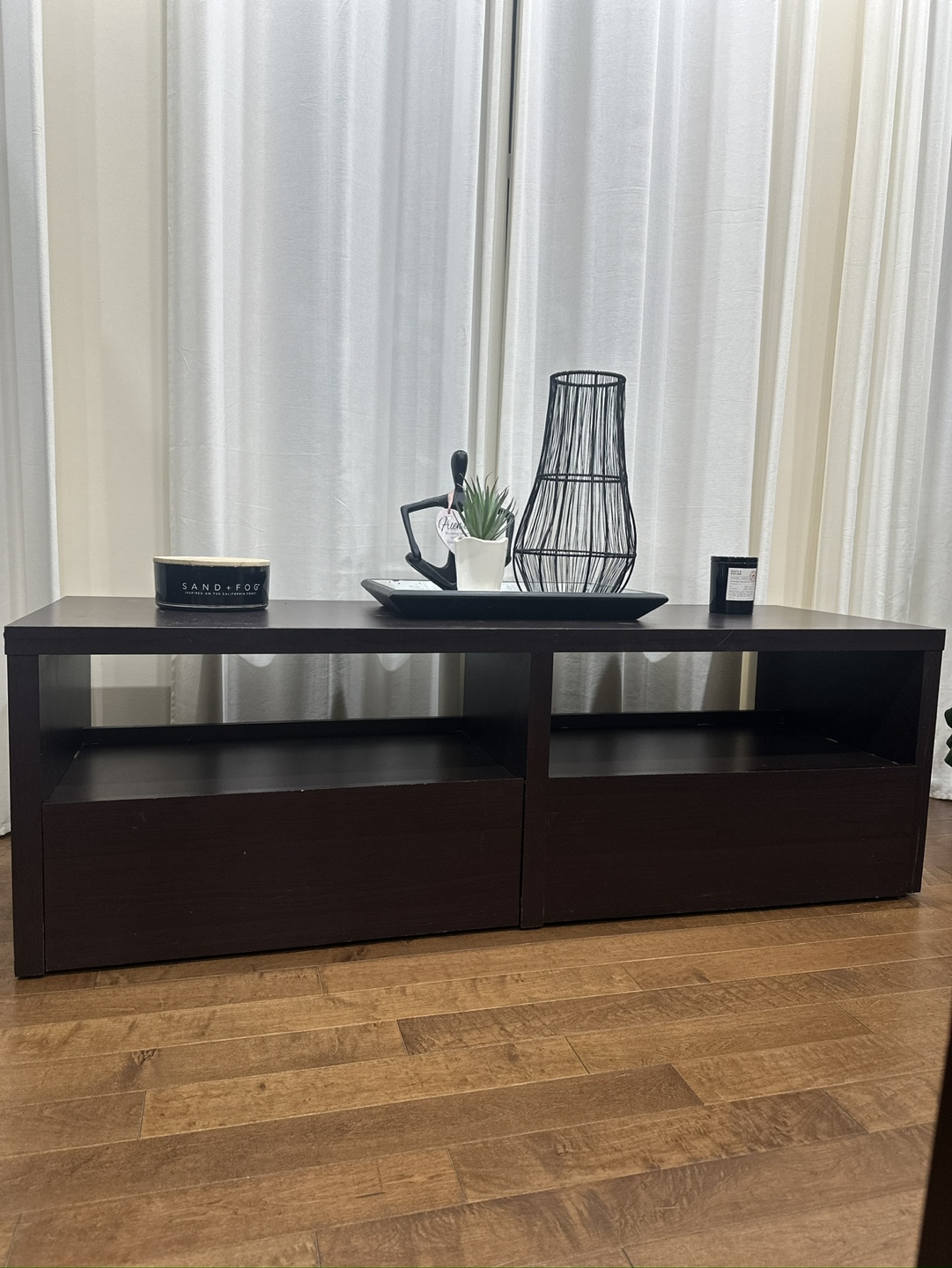 Dark Brown Media Console - photo 2
