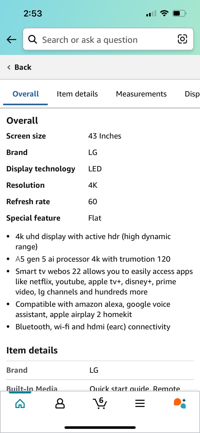 LG 43 Inch 4K UHD Smart TV with ThinQ AI - photo 5