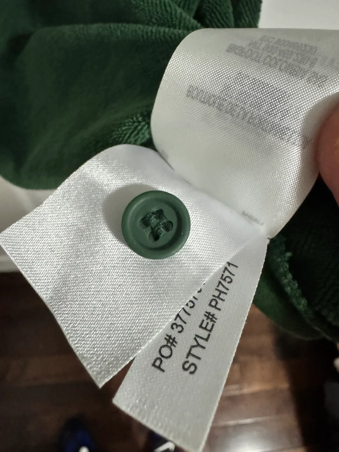 Men's Lacoste Green Terry Cloth Polo Shirt - Size XXL image indicator(4)